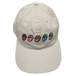 New Rolling Stones Graphic American Eagle Baseball Hat Beige Multicolor One Size
